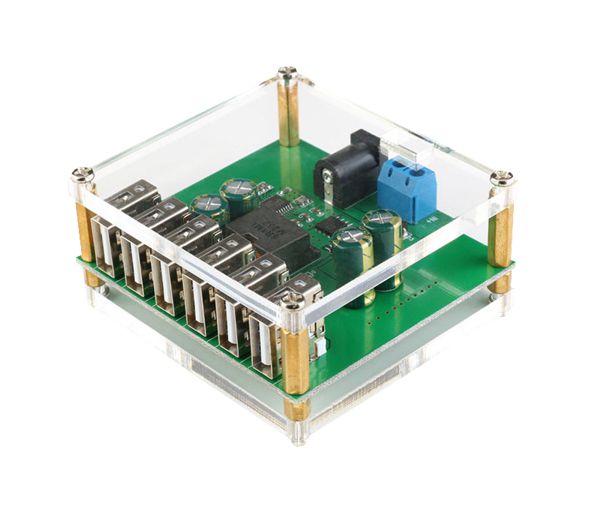 Usb dc-dc step-down reg i=10-36v o=5vx6 8a 210371