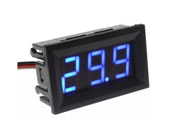 Panel mount dc voltmeter blue 5-30vdc dsn-dvml-568-2-bl