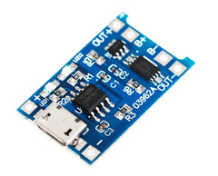 Micro usb-b lithium battery charging module 1a tp4056-usb-b